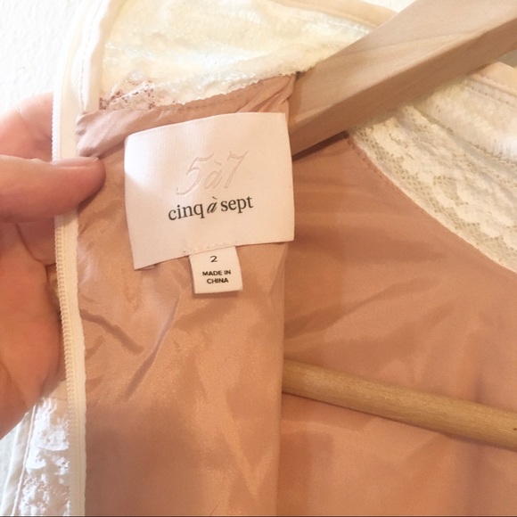 LIKE NEW Cinq A Sept Nile dress, ivory womens size small - Picture 6 of 14